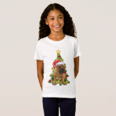 Shar Pei-kersthond, Xmas Shar Pei hond T-shirt (Voorkant volledig)