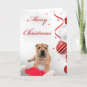 Shar-Pei-kerstkaart Feestdagen Kaart