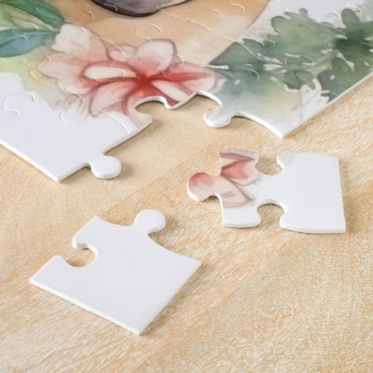 Shar Pei Kerstkrans Feestelijke Pup Legpuzzel (Zijkant)