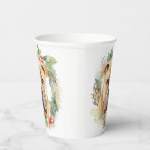 Shar Pei Kerstkrans Feestelijke Pup Papieren Bekers (Rechts)