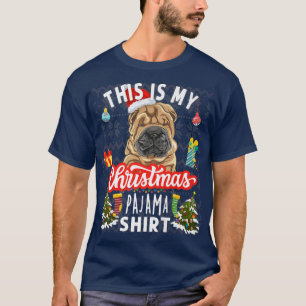 Shar Pei Kerstmis Dit is mijn kerstPajama Sha T-shirt