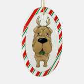 Shar-Pei-kerstversiering Keramisch Ornament (Rechts)