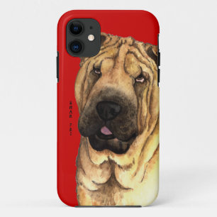 Shar-Pei-kleurenblok iPhone 11 Hoesje