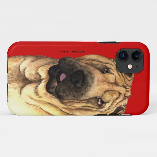 Shar-Pei-kleurenblok Case-Mate iPhone Case (Achterkant (horizontaal))