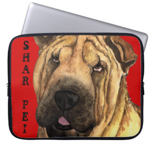Shar-Pei-kleurenblok Laptop Sleeve