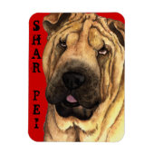 Shar-Pei-kleurenblok Magneet (Verticaal)