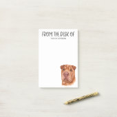 Shar Pei Liefhebber Post-it® Notes (Op bureau)