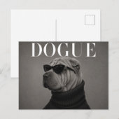 Shar Pei Luxe Mode Redactioneel Briefkaart (Voorkant / Achterkant)