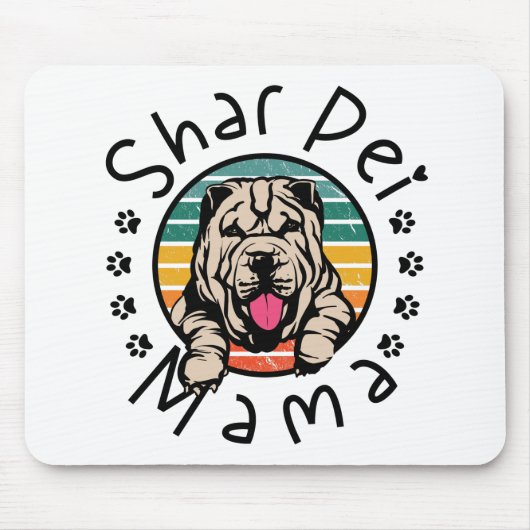 Shar Pei Mama Shar Pei Ma SharPei Lover Muismat (Voorkant)