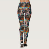 Shar Pei met Hartrozen Valentijnsdag Leggings (Achterkant)