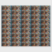 Shar Pei met Heart Rozen Valentijnsdag Cadeaupapier (Vlak)