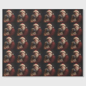 Shar Pei met Kerstman Feestelijke Kerstmis Cadeaupapier (Vlak)