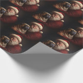 Shar Pei met Kerstman Feestelijke Kerstmis Cadeaupapier (Hoek)