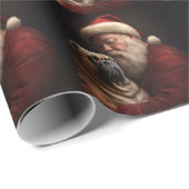 Shar Pei met Kerstman Feestelijke Kerstmis Cadeaupapier (Rol Hoek)