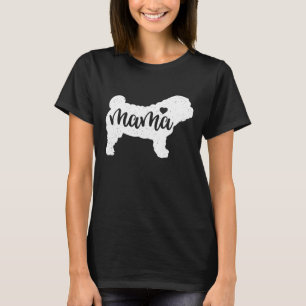 Shar Pei Moederdag Mama Dog Mam Paw T-shirt
