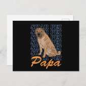 Shar Pei Papa | Dog Owner Shar-Peis Briefkaart (Voorkant / Achterkant)