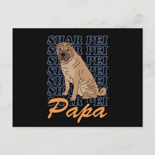 Shar Pei Papa | Dog Owner Shar-Peis Briefkaart (Voorkant)
