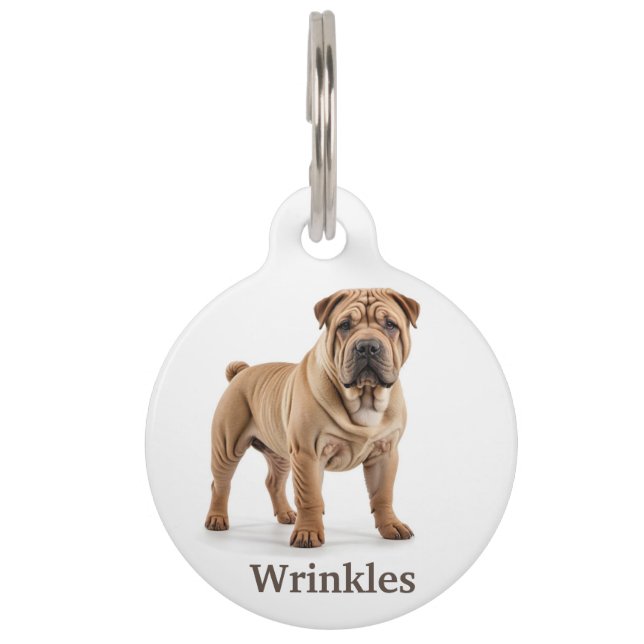 Shar-Pei personaliseren Huisdierpenning (Voorkant)