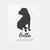 Shar Pei Personalized Fleece Deken (Voorkant)