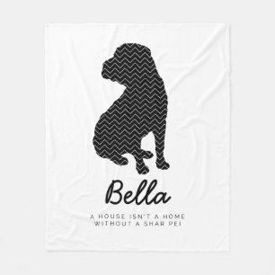 Shar Pei Personalized Fleece Deken
