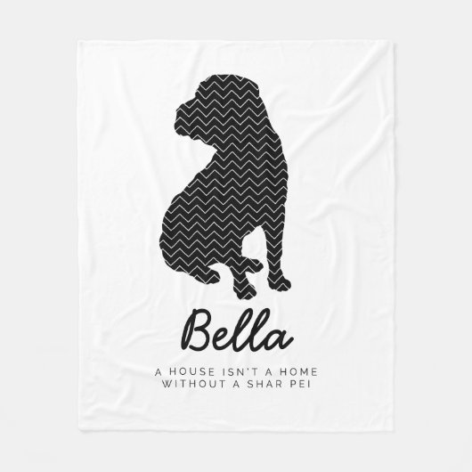 Shar Pei Personalized Fleece Deken (Voorkant)