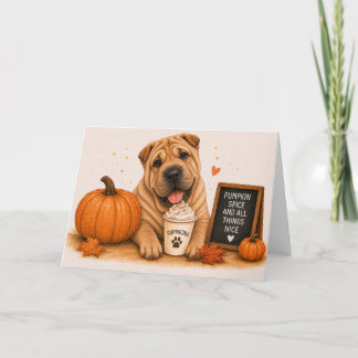 Shar Pei Pompoen Specerij Kaart