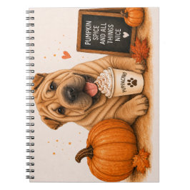 Shar Pei Pompoen Specerij Notitieboek