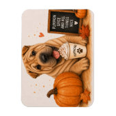 Shar Pei Pumpkin Spice Magneet (Verticaal)