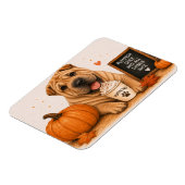 Shar Pei Pumpkin Spice Magneet (Linkerzijde)