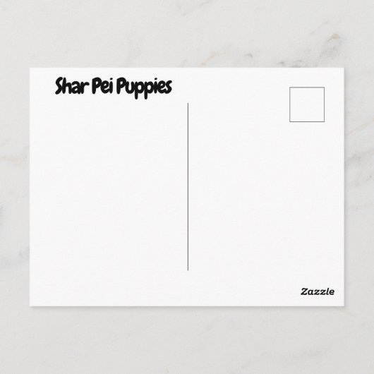 Shar Pei Puppies Briefkaart (Achterkant)