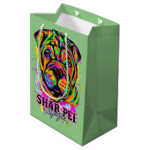 Shar Pei Puppy Dog Lifestyle Medium Cadeauzakje (Achterkant Gekanteld)