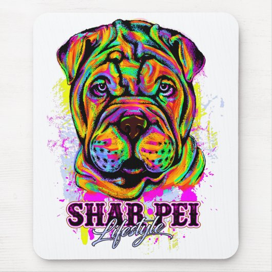 Shar Pei Puppy Dog Lifestyle Muismat (Voorkant)