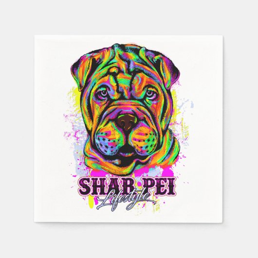 Shar Pei Puppy Dog Lifestyle Servet (Voorkant)