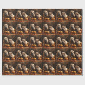 Shar Pei Puppy Herfst Delight Pompoen Cadeaupapier (Vlak)