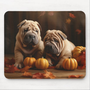 Shar Pei Puppy Herfst Delight Pompoen Muismat
