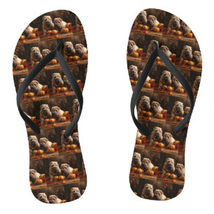 Shar Pei Puppy Herfst Delight Pompoen Teenslippers