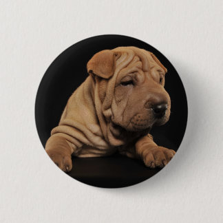 Shar Pei puppy Ronde Button 5,7 Cm