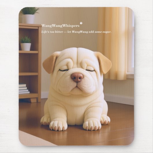 Shar Pei Puppy - Soft Serenity by WangWang Muismat (Voorkant)
