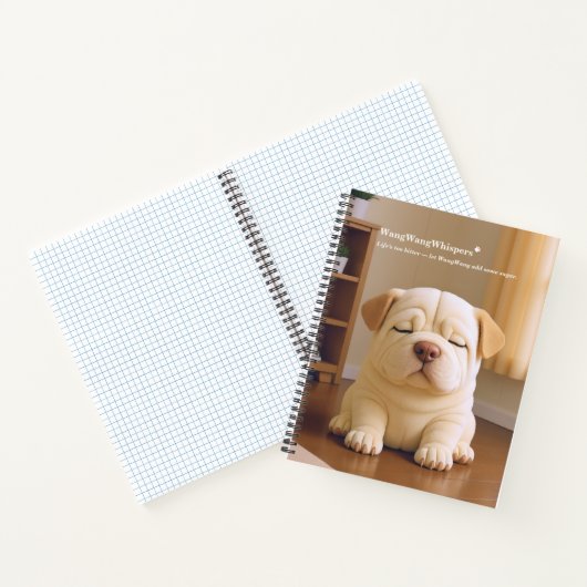 Shar Pei Puppy - Soft Serenity by WangWang Notitieboek (Binnen)