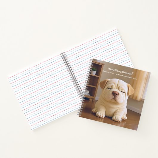 Shar Pei Puppy - Soft Serenity by WangWang Notitieboek (Binnen)