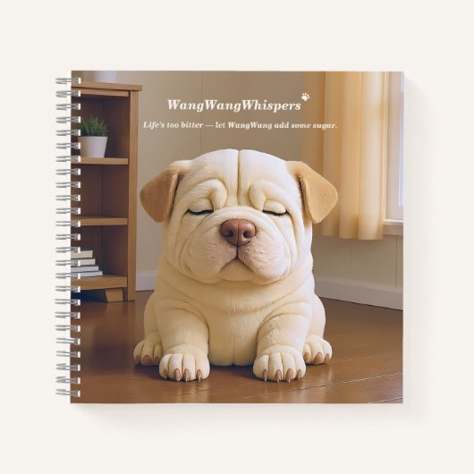 Shar Pei Puppy - Soft Serenity by WangWang Notitieboek (Voorkant)