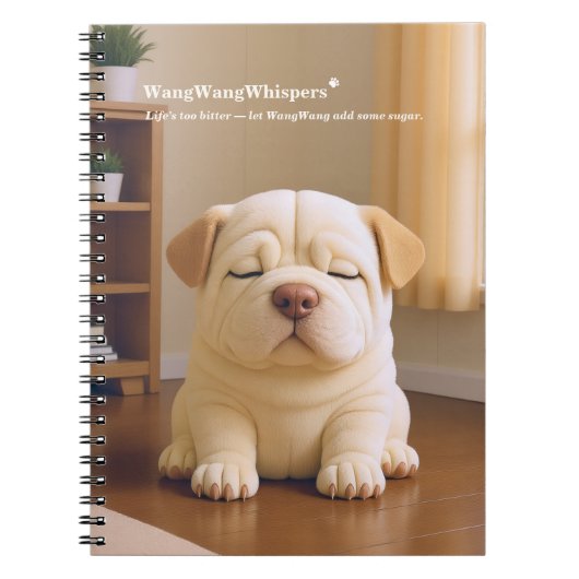 Shar Pei Puppy - Soft Serenity by WangWang Notitieboek (Voorkant)