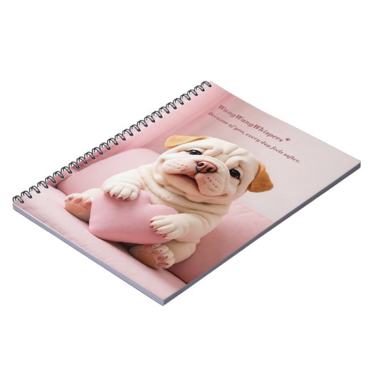 Shar Pei Puppy – Sweet Embrace by WangWang Notitieboek (Linkerzijde)