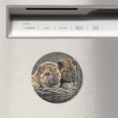 Shar-Pei pups in mandmagneet Magneet (Insitu (Vaatwasser))