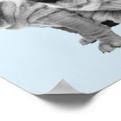 Shar Pei Pups Zwart Wit Bubble Gum Hond Poster (Hoek)