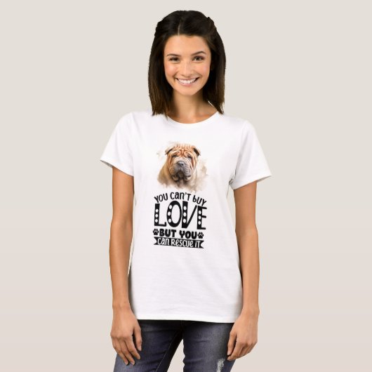 Shar-Pei Redding Liefde T-shirt (Voorkant volledig)