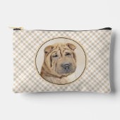 Shar Pei Schilderij Fawn Rimpel Originele Hond Art Etui (Voorkant)