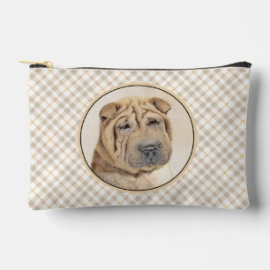 Shar Pei Schilderij Fawn Rimpel Originele Hond Art Etui