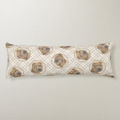 Shar Pei Schilderij Fawn Rimpel Originele Hond Art Lichaamskussen (Achterkant)