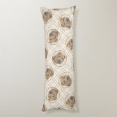 Shar Pei Schilderij Fawn Rimpel Originele Hond Art Lichaamskussen (Achterkant (Verticaal))